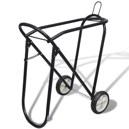 Porte-selle pliable métallique avec roues  
