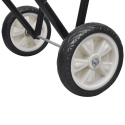 Porte-selle pliable métallique avec roues  