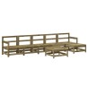 Salon de jardin 7 pcs bois de pin imprégné 