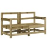 Salon de jardin 7 pcs bois de pin imprégné 