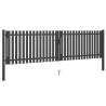 Portail de clôture de jardin Acier 4x1,25 m Anthracite 
