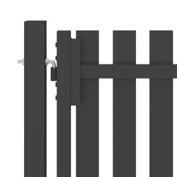 Portail de clôture de jardin Acier 4x1,25 m Anthracite 