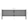 Portail de clôture de jardin Acier 4x1,25 m Anthracite 