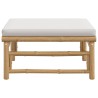 Repose-pieds de jardin avec coussin gris clair bambou 