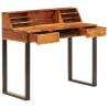 Bureau 110x50x94 cm Bois solide de Sesham et acier 