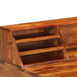 Bureau 110x50x94 cm Bois solide de Sesham et acier 