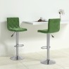 Tabourets de bar lot de 2 vert foncé velours 