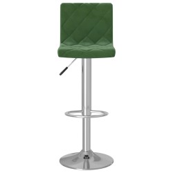 Tabourets de bar lot de 2 vert foncé velours 