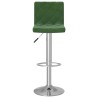 Tabourets de bar lot de 2 vert foncé velours 