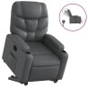 Fauteuil inclinable électrique gris similicuir 