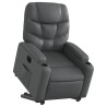 Fauteuil inclinable électrique gris similicuir 