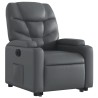 Fauteuil inclinable électrique gris similicuir 