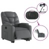 Fauteuil inclinable électrique gris similicuir 