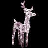 Décoration de Noël Rennes et traîneau 160 LED 130 cm Acrylique 