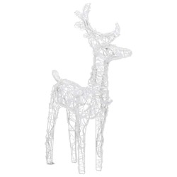 Décoration de Noël Rennes et traîneau 160 LED 130 cm Acrylique 