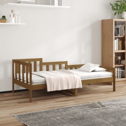 Lit de jour sans matelas marron miel 80x200 cm bois pin massif 