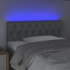 Tête de lit à LED gris clair 100x7x78/88 cm tissu 