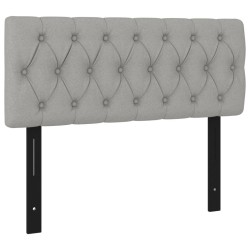 Tête de lit à LED gris clair 100x7x78/88 cm tissu 