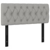 Tête de lit à LED gris clair 100x7x78/88 cm tissu 