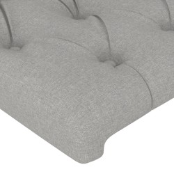 Tête de lit à LED gris clair 100x7x78/88 cm tissu 
