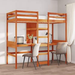 Cadre de lit superposé sans matelas 90x190cm bois de pin massif 