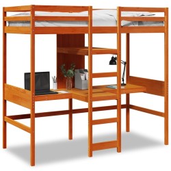 Cadre de lit superposé sans matelas 90x190cm bois de pin massif 
