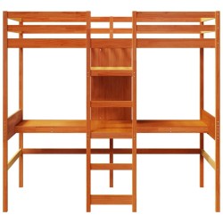 Cadre de lit superposé sans matelas 90x190cm bois de pin massif 