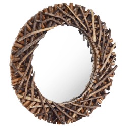 Miroir mural 60 cm Teck Rond 