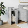 Table d'appoint avec étagère sonoma gris 25,5x27x60 cm 