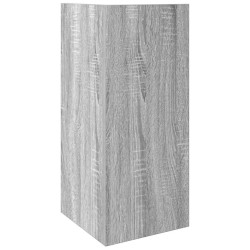 Table d'appoint avec étagère sonoma gris 25,5x27x60 cm 