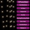 Lampes solaires 5 pcs 5x200 LED Blanc froid Intérieur Extérieur 