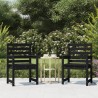 Chaises de jardin lot de 2 noir 60x48x91 cm bois massif de pin 