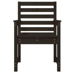 Chaises de jardin lot de 2 noir 60x48x91 cm bois massif de pin 
