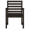 Chaises de jardin lot de 2 noir 60x48x91 cm bois massif de pin 