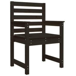 Chaises de jardin lot de 2 noir 60x48x91 cm bois massif de pin 
