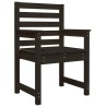 Chaises de jardin lot de 2 noir 60x48x91 cm bois massif de pin 