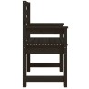 Chaises de jardin lot de 2 noir 60x48x91 cm bois massif de pin 