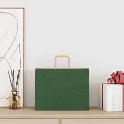 Sacs en papier 50 pcs avec poignées vert 32x17x25 cm 