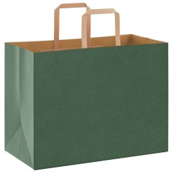 Sacs en papier 50 pcs avec poignées vert 32x17x25 cm 