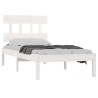 Cadre de lit sans matelas blanc 100x200 cm bois massif 
