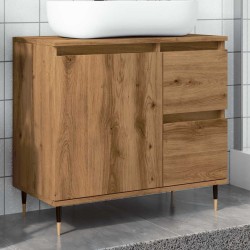 Armoire de salle de bain chêne artisanal bois d'ingénierie 