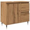 Armoire de salle de bain chêne artisanal bois d'ingénierie 