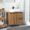 Armoire de salle de bain chêne artisanal bois d'ingénierie 