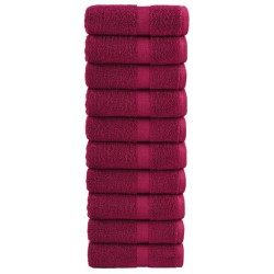 Serviettes d'invité de qualité supérieure SOLUND 10pcs bordeaux 
