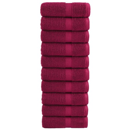 Serviettes d'invité de qualité supérieure SOLUND 10pcs bordeaux 