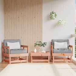 Chaises de jardin lot de 2 cm bois massif douglas 
