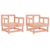 Chaises de jardin lot de 2 cm bois massif douglas 