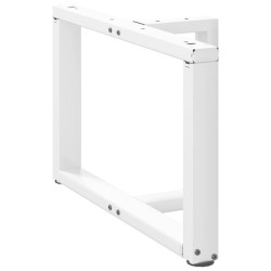 Pieds de table basse en T, 2 pièces, blanc, 60 x 25 x (42-43) cm, acier 