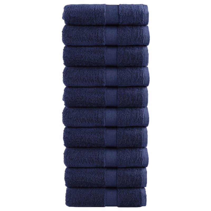 Serviettes d'invité de qualité sup. SOLUND 10 pcs bleu marine 
