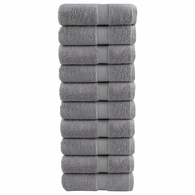 Serviettes d'invité de qualité supérieure SOLUND 10 pcs gris 